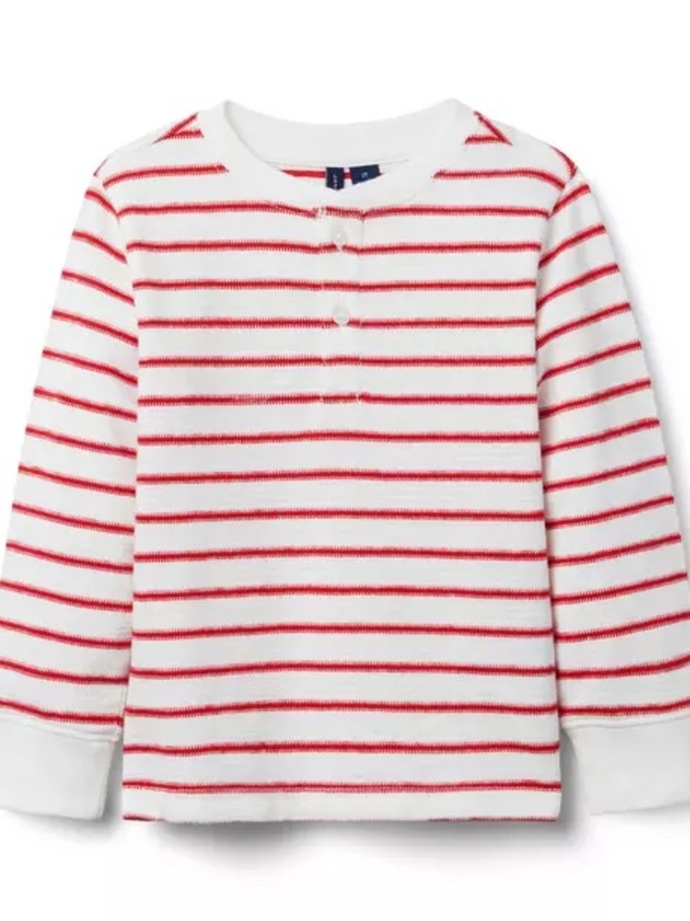 NWT Janie & Jack Striped Jacquard Henley Tee